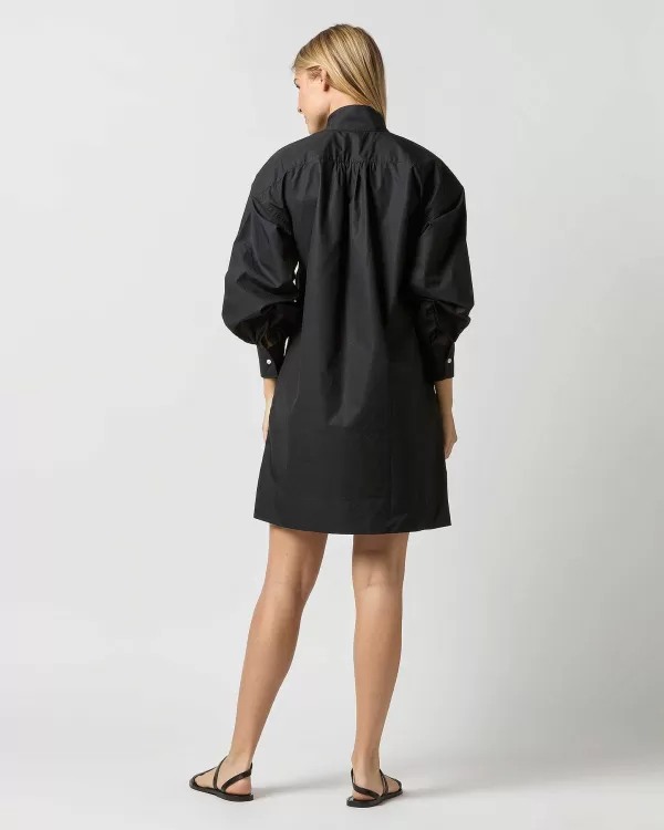 Best Ann Mashburn Anaya Popover Dress Black Poplin