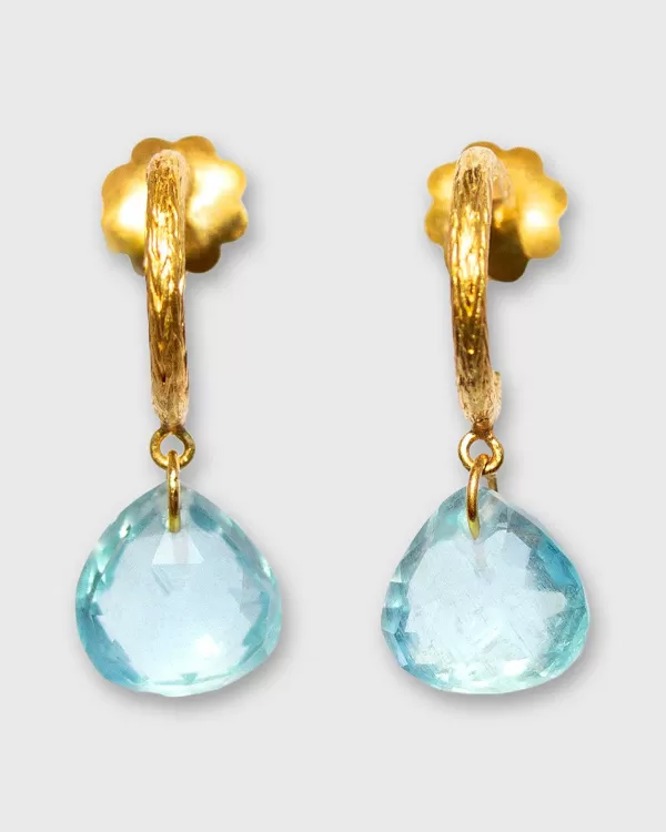 Best Sale Marie-Hélène de Taillac Ava Hoop Earrings Milky Aquamarine