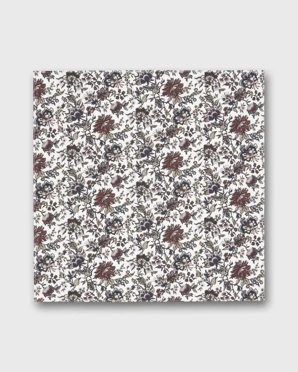 Best Sale Sid Mashburn Bandana White/Olive/Burgundy Christelle Liberty Fabric