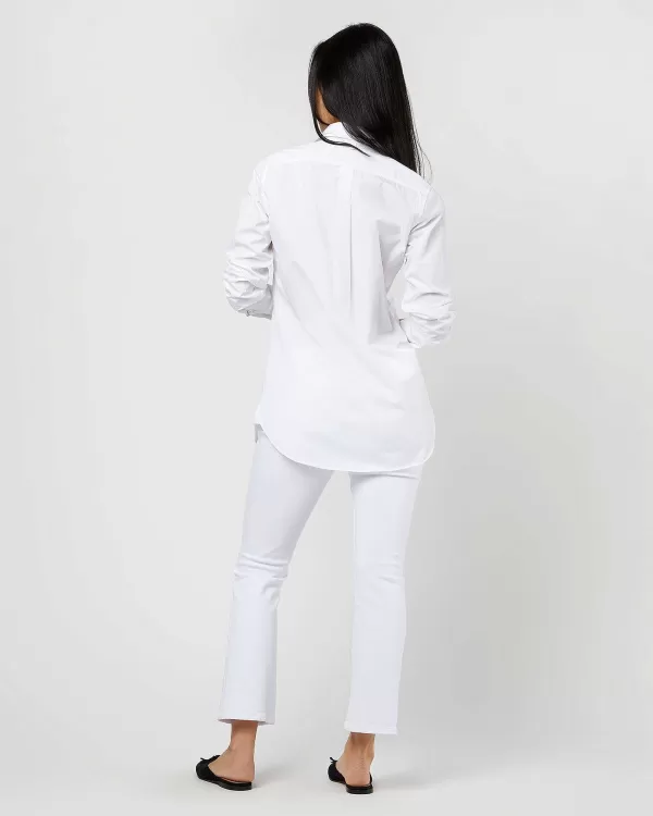 Sale Ann Mashburn Boyfriend Shirt White Poplin