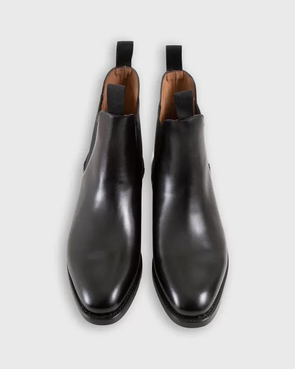 New Sid Mashburn Chelsea Boot Black Calfskin