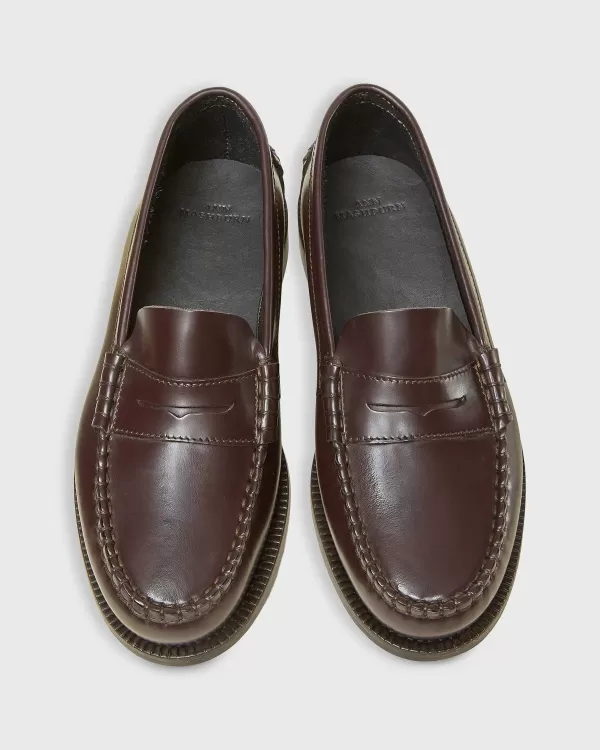 Best Sale Ann Mashburn Classic Penny Loafer Burgundy Leather