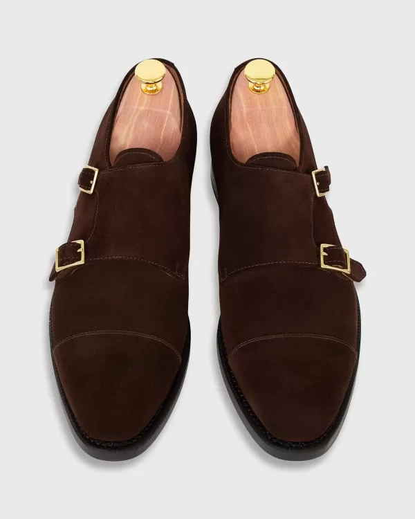 Flash Sale Sid Mashburn Double Monk Strap Mocha Suede