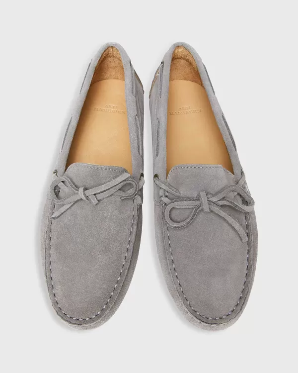 Store Ann Mashburn Driving Moccasin Pewter Suede