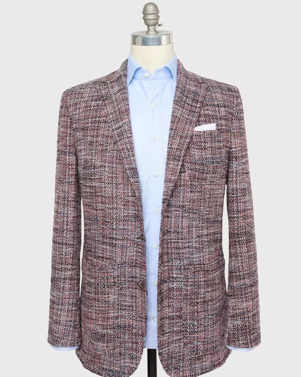 Sale Sid Mashburn Ghost Blazer Red/White/Blue Tweed