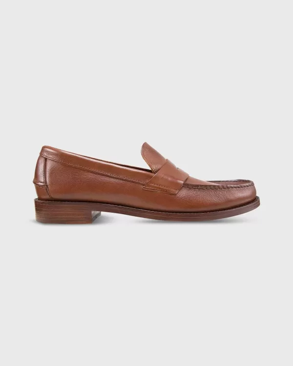 Best Sale Sid Mashburn Handsewn Penny Loafer Bourbon Grain Leather