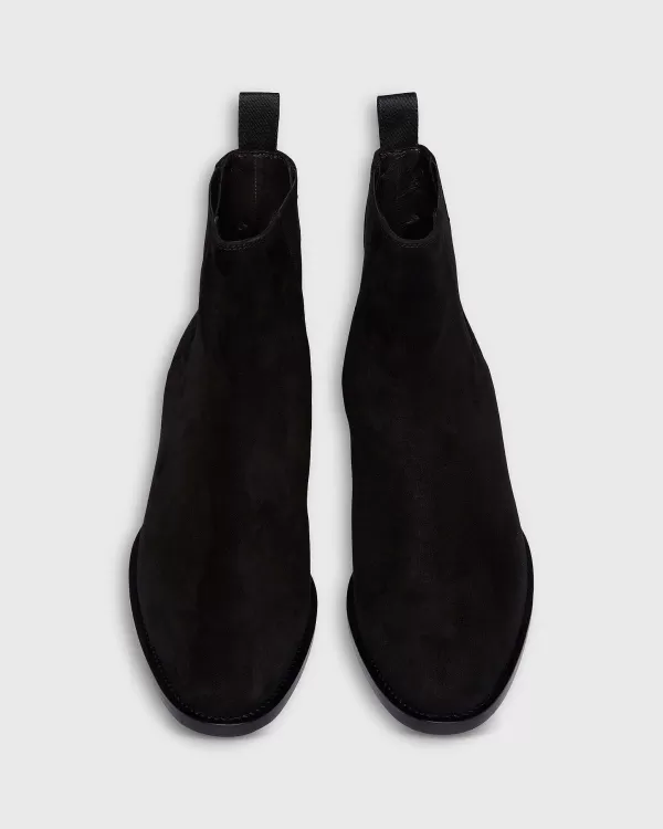 Best Ann Mashburn Heeled Chelsea Boot Black Suede