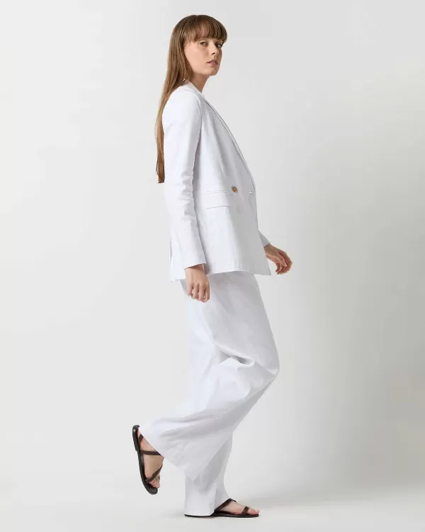 Best Ann Mashburn Hutton Pant White Stretch Cotolino