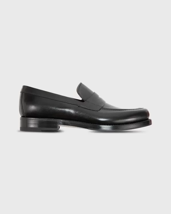 Cheap Sid Mashburn Italian Penny Loafer Black Calfskin