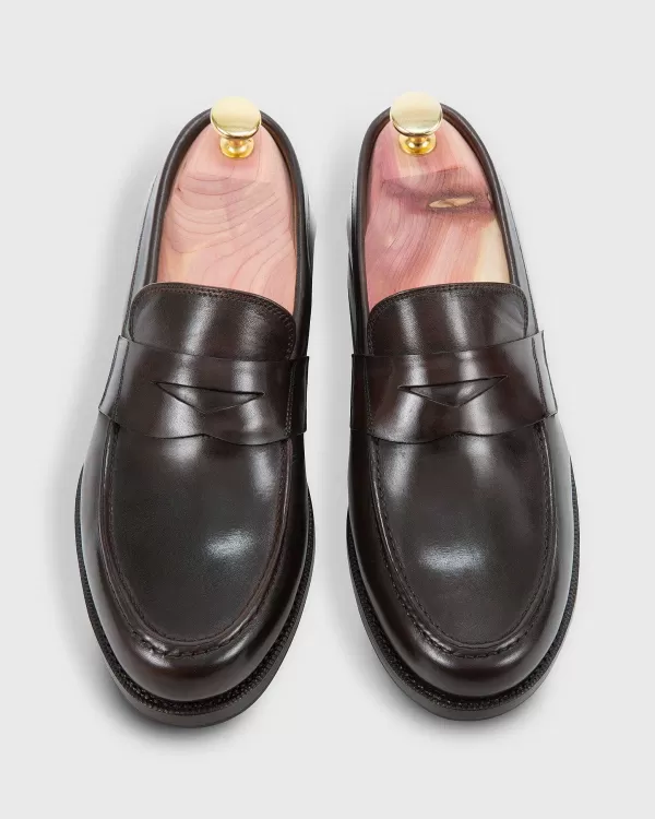 Cheap Sid Mashburn Italian Penny Loafer Dark Brown Calfskin