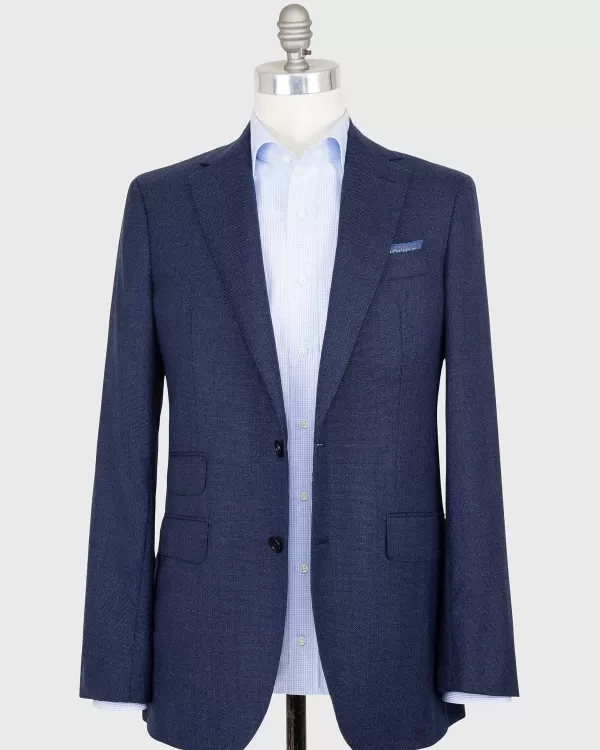 Shop Sid Mashburn Kincaid No. 2 Jacket Blue Wool Hopsack