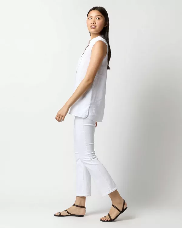 Shop Ann Mashburn Lindsey Tunic White Sahara Linen