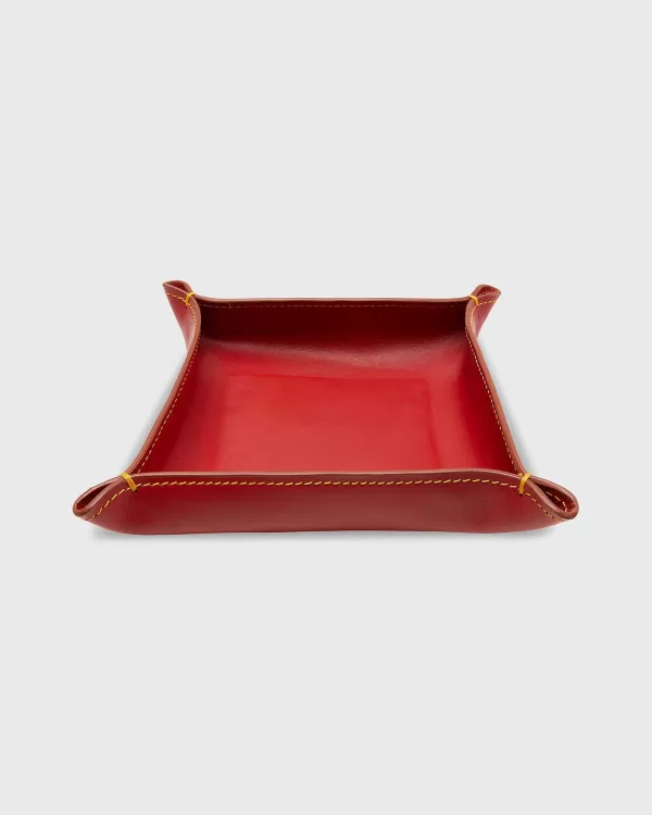 Cheap Mashburn Medium Tray Red Leather