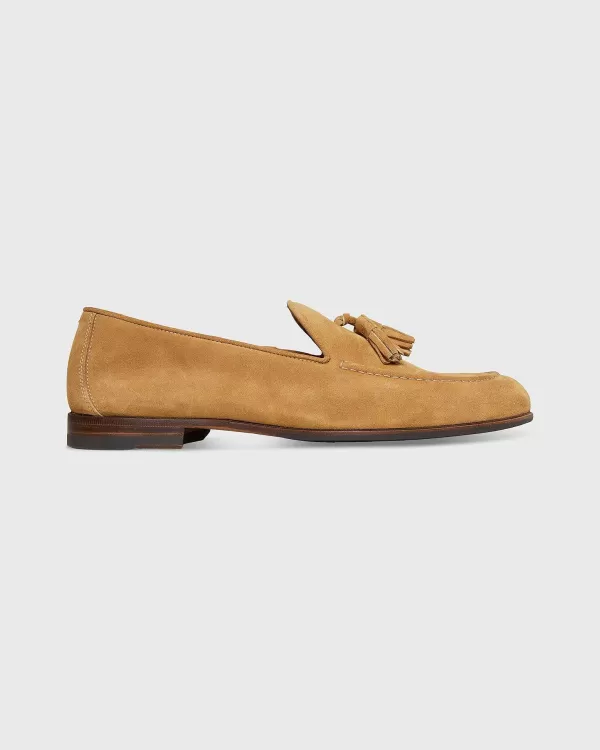 Clearance Sid Mashburn Nassau Tassel Loafer Tan Suede