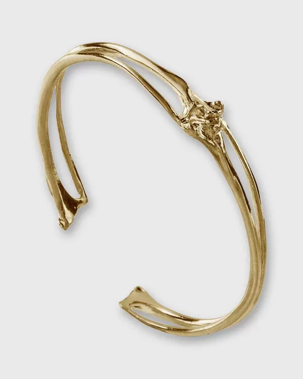 Best Gogo Jewelry Rattlesnake Rib Cuff Vermeil