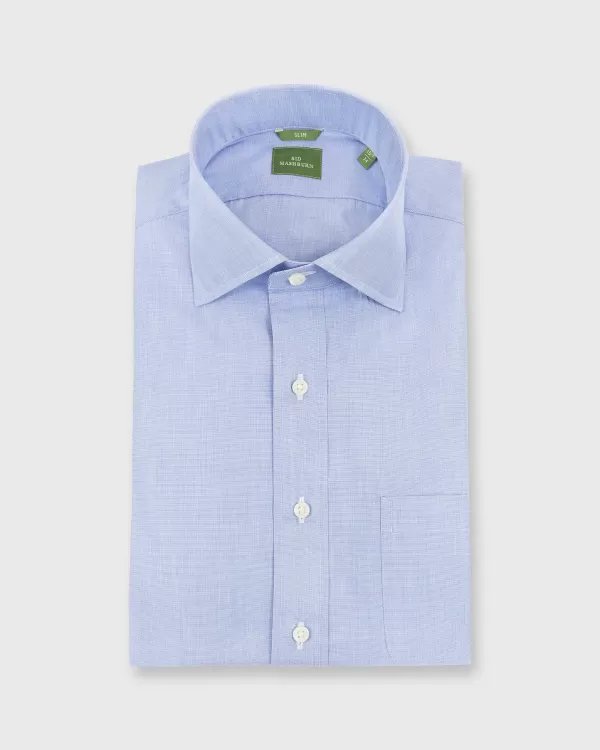 Best Sale Sid Mashburn Slim-Fit Spread Collar Dress Shirt Blue End-On-End