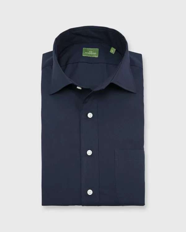 Best Sale Sid Mashburn Spread Collar Sport Shirt Navy Poplin