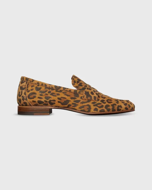 Discount Ann Mashburn Summer Penny Loafer Leopard Print Suede