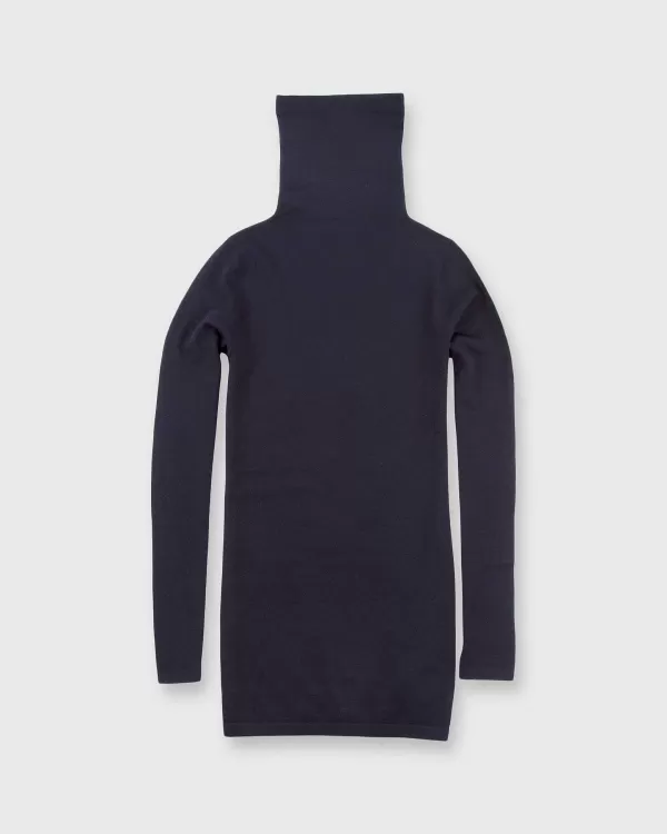 Hot Ann Mashburn Superfine Funnel-Neck Sweater Navy Cashmere