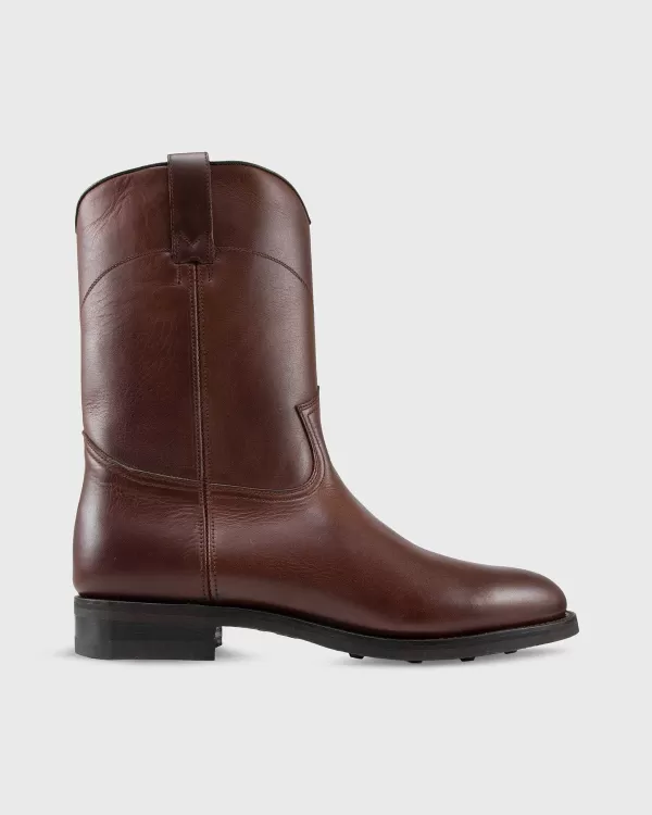 Sale Sid Mashburn Vaquero Roper Boot Dark Brown Leather