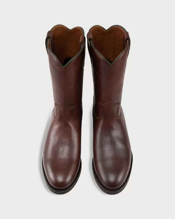 Sale Sid Mashburn Vaquero Roper Boot Dark Brown Leather