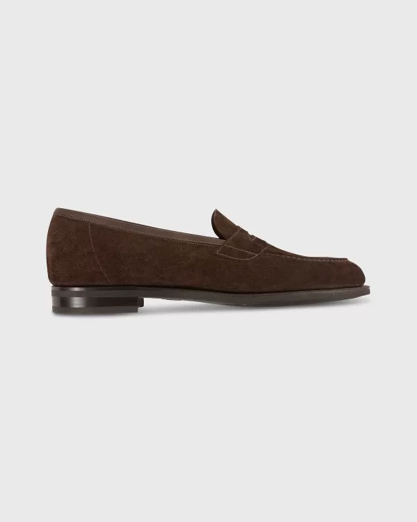 Discount Edward Green Ventnor Unlined Loafer Mocha Suede