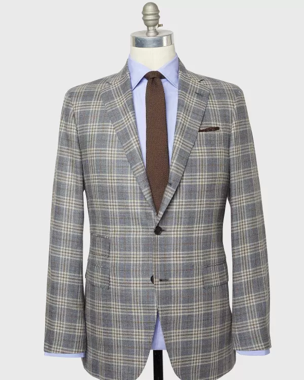 Best Sale Sid Mashburn Virgil No. 4 Jacket Grey/Oat/Brown Plaid Hopsack